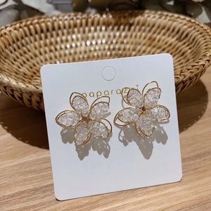 Buy 1 get 1 50% off Brand New Crystal Flower Stud Earrings